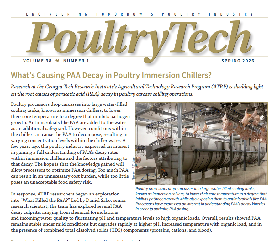 Spring 2026 PoultryTech issue. Screenshot of the front page.